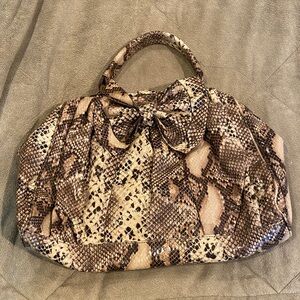 Jessica Simpson Brown Snake Print Shoulder Bag